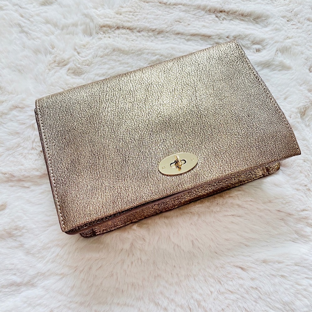 Mulberry Christy Metallic Goat Clutch